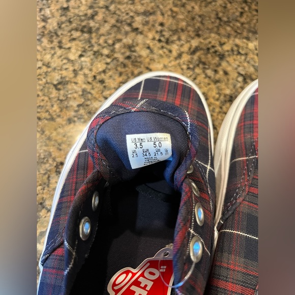VANS Off the Wall Authentic plaid dress blues sneakers. NWT - Picture 5 of 13